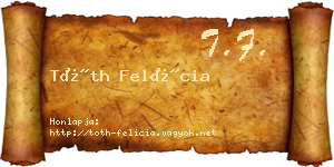 Tóth Felícia névjegykártya
